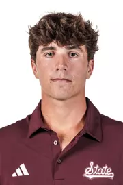STARKVILLE, MS - August 25, 2025 - Mississippi State's Trip Duke during 2025-2026 Men’s Golf Production Day at the Holliman Athletic Center at Mississippi State University in Starkville, MS. Photo By Mike Mattina