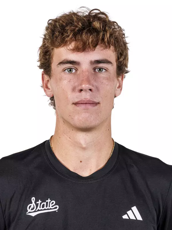 STARKVILLE, MS - September 09, 2025 - Mississippi State's Marshall Landry during 2025-2026 Men’s Tennis Production Day at the Holliman Athletic Center at Mississippi State University in Starkville, MS. Photo By Mike Mattina