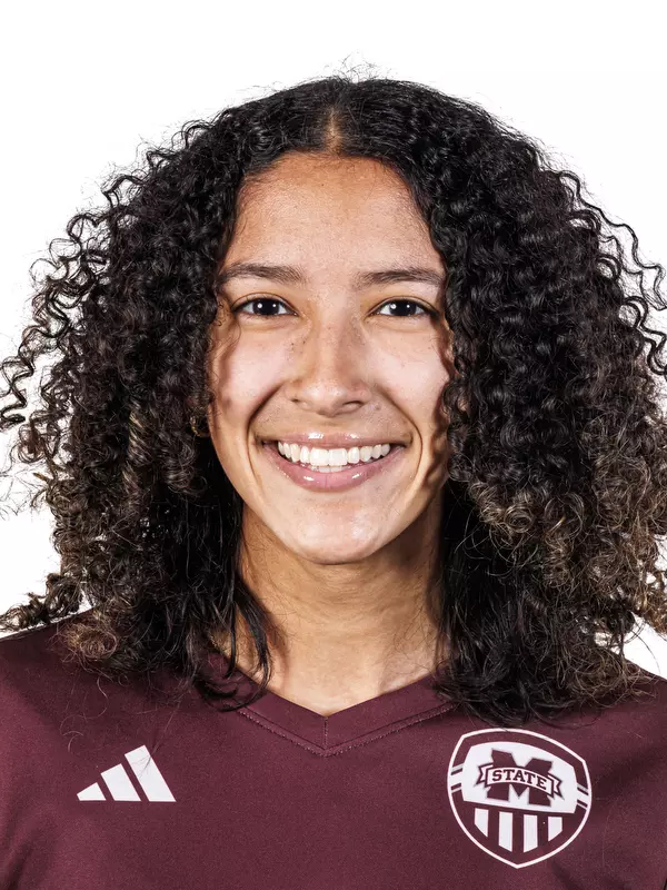 STARKVILLE, MS - January 13, 2026 - Mississippi State Forward Zahra Friess (#15) headshot taken at the Holliman Athletic Center at Mississippi State University in Starkville, MS. Photo By Mike Mattina