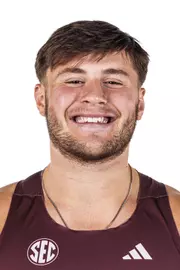 STARKVILLE, MS - October 21, 2026 - Mississippi State Thrower Thomas Matlock during 2026-2027 Track & Field Production Day at the Holliman Athletic Center at Mississippi State University in Starkville, MS. Photo By Mike Mattina