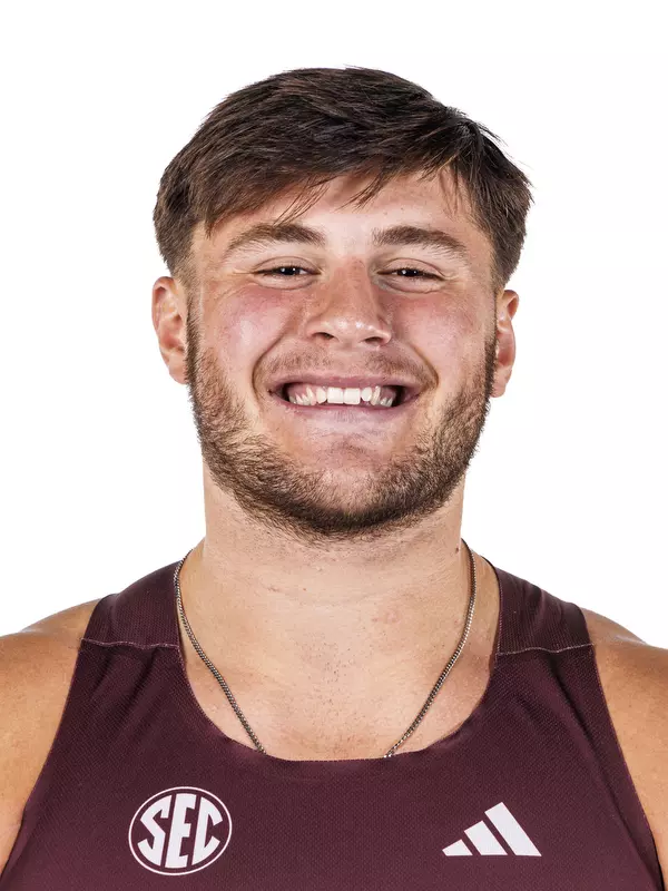 STARKVILLE, MS - October 21, 2026 - Mississippi State Thrower Thomas Matlock during 2026-2027 Track & Field Production Day at the Holliman Athletic Center at Mississippi State University in Starkville, MS. Photo By Mike Mattina