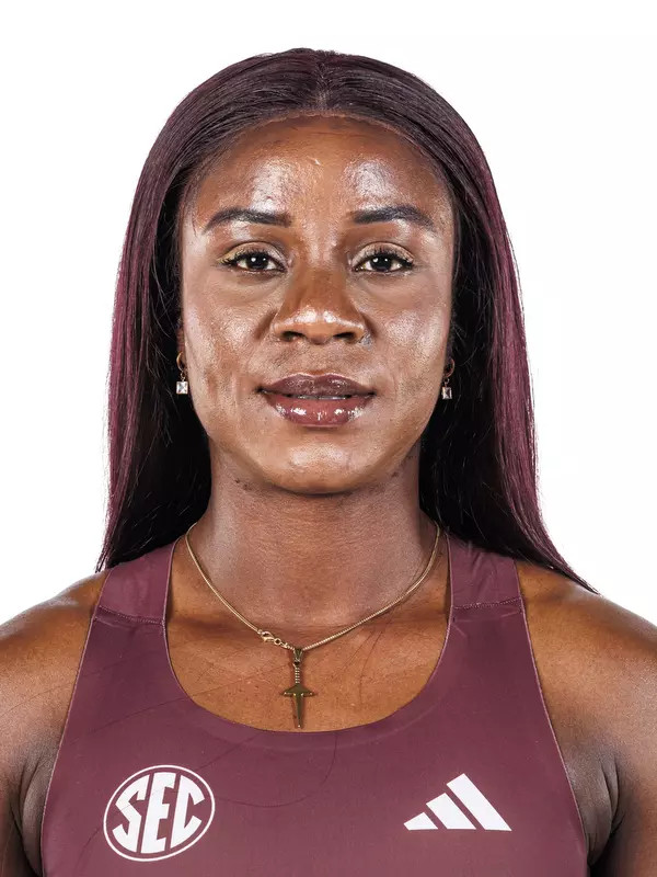 STARKVILLE, MS - October 22, 2026 - Mississippi State Sprinter Victory Godah during 2026-2027 Track & Field Production Day at the Holliman Athletic Center at Mississippi State University in Starkville, MS. Photo By Mike Mattina