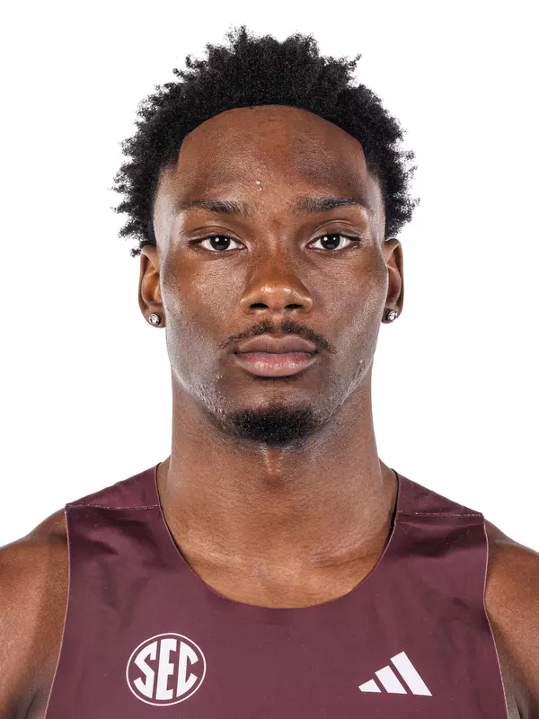 STARKVILLE, MS - October 22, 2026 - Mississippi State Sprinter Omari Hampton during 2026-2027 Track & Field Production Day at the Holliman Athletic Center at Mississippi State University in Starkville, MS. Photo By Mike Mattina