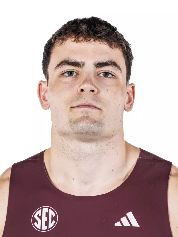 STARKVILLE, MS - October 22, 2026 - Mississippi State Thrower Simon Schmitt during 2026-2027 Track & Field Production Day at the Holliman Athletic Center at Mississippi State University in Starkville, MS. Photo By Mike Mattina
