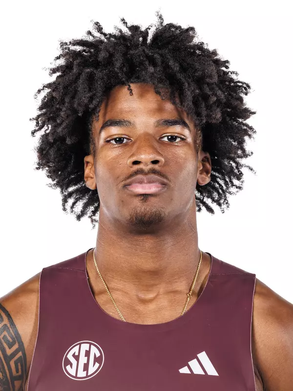 STARKVILLE, MS - October 22, 2026 - Mississippi State Sprinter Christian Witcher 2026-2027 Track & Field Production Day at the Holliman Athletic Center at Mississippi State University in Starkville, MS. Photo By Mike Mattina