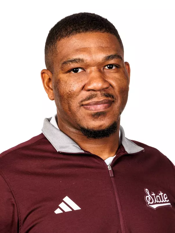 STARKVILLE, MS - December 02, 2025 - Kevie Thompson headshot taken at the Holliman Athletic Center at Mississippi State University in Starkville, MS. Photo By Hallie Walker