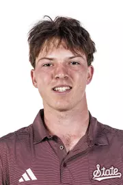 STARKVILLE, MS - August 18, 2026 - Mississippi State's Finn Burkholder during 2026-2027 Men’s Golf Production Day at the Holliman Athletic Center at Mississippi State University in Starkville, MS. Photo By Mike Mattina