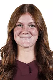 STARKVILLE, MS - August 24, 2026 - Mississippi State Pitcher/Utility Player Emma Hackler (#15) headshot taken at the Holliman Athletic Center at Mississippi State University in Starkville, MS. Photo By Mike Mattina