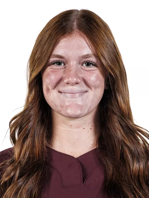 STARKVILLE, MS - August 24, 2026 - Mississippi State Pitcher/Utility Player Emma Hackler (#15) headshot taken at the Holliman Athletic Center at Mississippi State University in Starkville, MS. Photo By Mike Mattina