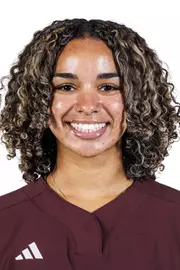 STARKVILLE, MS - August 24, 2026 - Mississippi State Outfielder Destiny Harris (#3) headshot taken at the Holliman Athletic Center at Mississippi State University in Starkville, MS. Photo By Mike Mattina