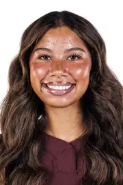 STARKVILLE, MS - August 24, 2026 - Mississippi State Infielder Genesis Satterfield (#32) headshot taken at the Holliman Athletic Center at Mississippi State University in Starkville, MS. Photo By Mike Mattina
