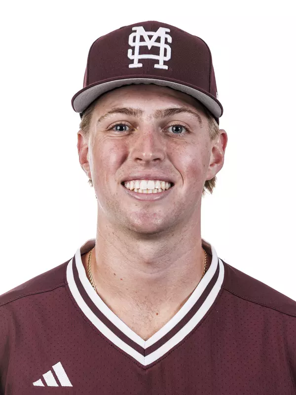 STARKVILLE, MS - September 17, 2026 - Mississippi State Pitcher Wilson Andersen (#14) during headshots at Dudy Noble Field at Polk-Dement Stadium in Starkville, MS. Photo By Mike Mattina