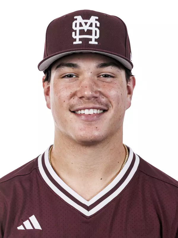 STARKVILLE, MS - September 17, 2026 - Mississippi State Pitcher Landon Brown (#18) during headshots at Dudy Noble Field at Polk-Dement Stadium in Starkville, MS. Photo By Mike Mattina