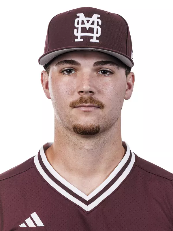 STARKVILLE, MS - September 17, 2026 - Mississippi State Pitcher Carson Fair (#49) during headshots at Dudy Noble Field at Polk-Dement Stadium in Starkville, MS. Photo By Mike Mattina