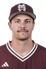 STARKVILLE, MS - September 17, 2026 - Mississippi State Pitcher Daniel Nienaber (#35) during headshots at Dudy Noble Field at Polk-Dement Stadium in Starkville, MS. Photo By Mike Mattina