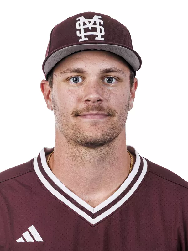 STARKVILLE, MS - September 17, 2026 - Mississippi State Pitcher Daniel Nienaber (#35) during headshots at Dudy Noble Field at Polk-Dement Stadium in Starkville, MS. Photo By Mike Mattina