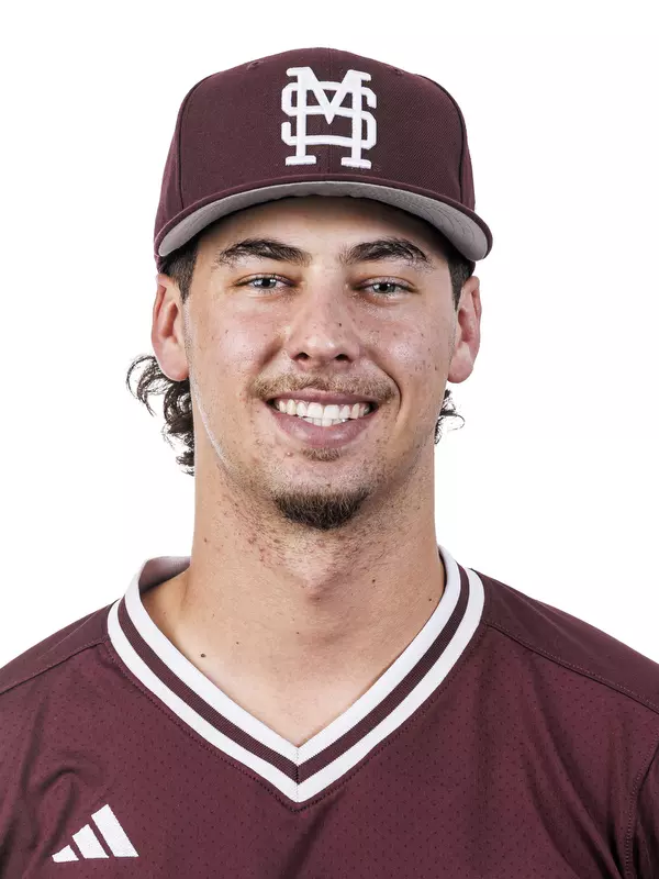 STARKVILLE, MS - September 17, 2026 - Mississippi State Pitcher Landon Stump (#41) during headshots at Dudy Noble Field at Polk-Dement Stadium in Starkville, MS. Photo By Mike Mattina