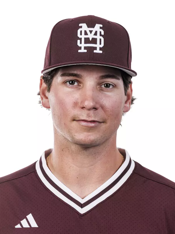 STARKVILLE, MS - September 17, 2026 - Mississippi State Outfielder Carter White (#34) during headshots at Dudy Noble Field at Polk-Dement Stadium in Starkville, MS. Photo By Mike Mattina
