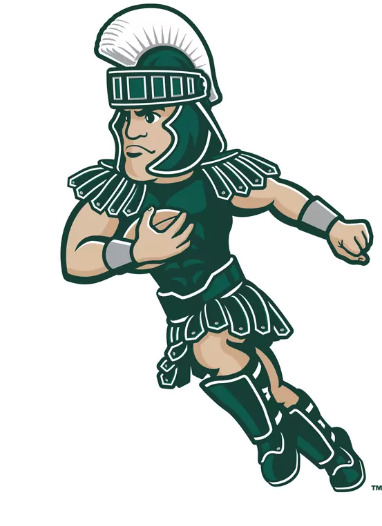 Sparty Doing Football