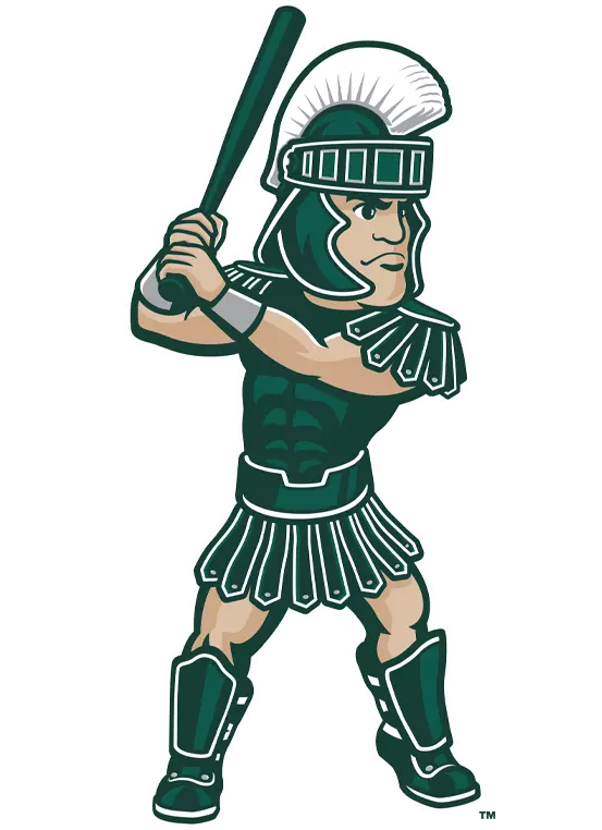 Sparty Doing Baseball & Softball