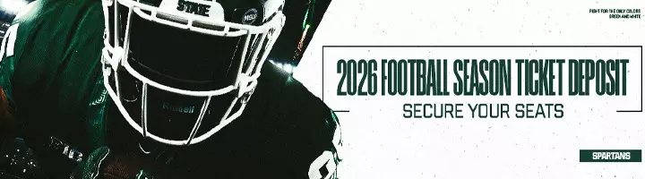 2026 Football Season Ticket Deposit Graphic encouraging people to secure their seats with a photo of a football player