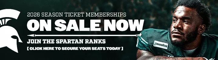 2026 Football Season Ticket Memberships on sale graphic with a photo of Jordan Hall