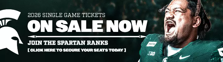 Football Single Game Tickets On Sale Graphic with a photo of a football player