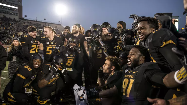 @MizzouFootball Upsets Arkansas to Take Battle Line Rivalry, 28-24