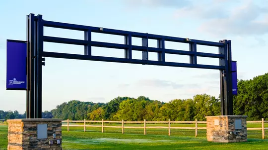 The Gans Creek Cross Country Course finish line.
