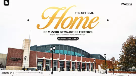 Mizzou gymnastics announces that Mizzou Arena is the new primary home site for the program's meets.