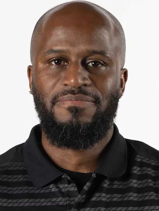 Track and field assistant coach TJ Harris. Taken on 08/25/25.