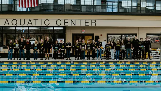 Senior Day photo during the dual against Southern Illinois