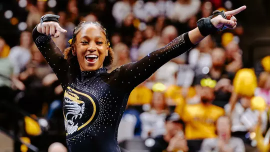 Kimarra Echols during her floor routine against Florida gymnastics on Feb. 6, 2026.