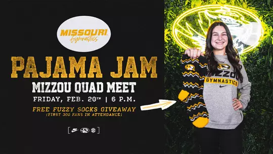 Gymnastics Pajama Jam on February 20 at 6 PM
