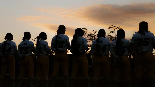 Mizzou Softball Stands for National Anthem Ahead of Game Against Duke