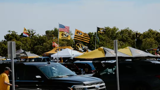 Mizzou Football fans tailgating before a game