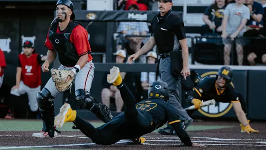 Eric Maisonet slides into home vs. SIUE, April 21, 2026