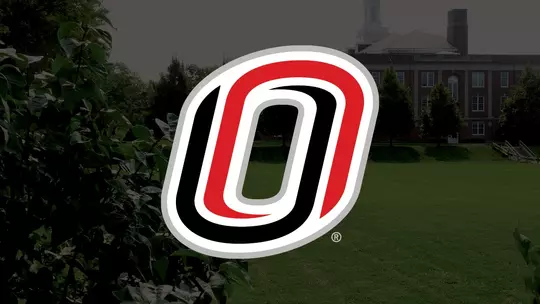 'O' logo over a photo of campus