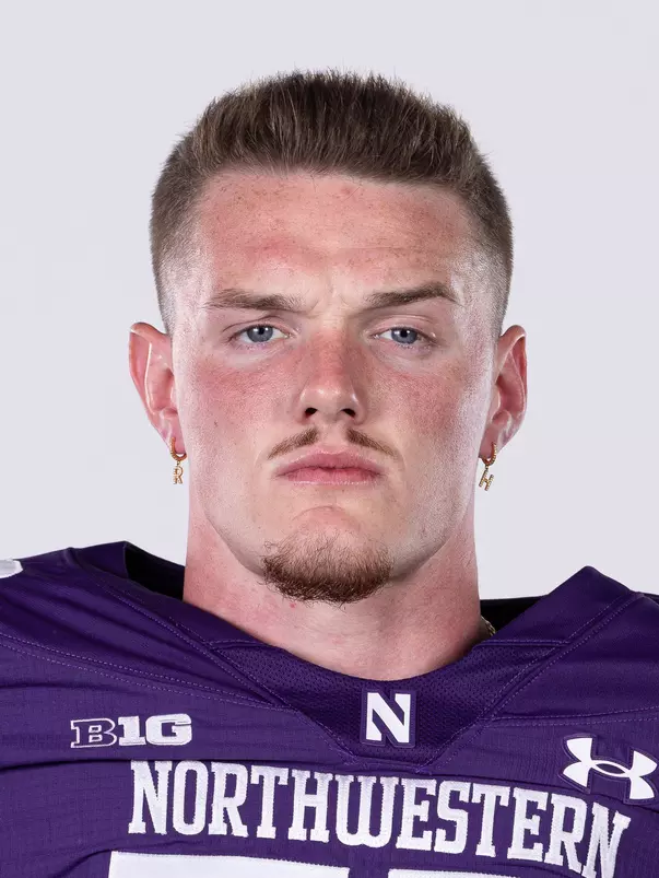 July 25, 2024, Evanston, IL: Members of the Northwestern Football team pose for photos as part of Internal Media Days at Walter Athletics Center in Evanston, IL on Thursday, July 25, 2024. (Photo by Griffin Quinn/Northwestern Athletics)