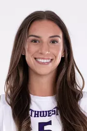 August 13, 2024, Evanston, IL: Members of Northwestern Volleyball pose for photos as part of Internal Media Day at Welsh-Ryan Arena in Evanston, IL on Tuesday, August 13, 2024. (Photo by Ryan Kuttler/Northwestern Athletics)