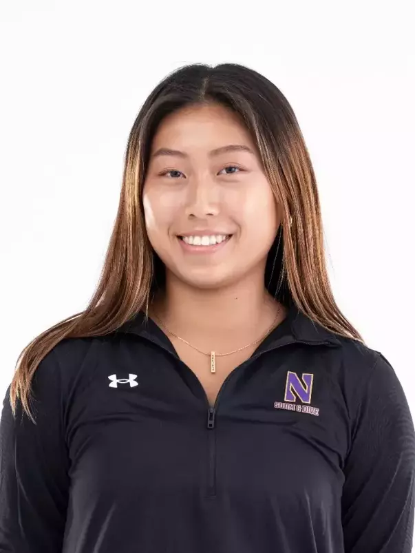 September 12, 2024, Evanston, IL: Members of the Northwestern Swimming and Diving team pose for photos as part of Internal Media Days at Norris Aquatic Center in Evanston, IL on Thursday, September 12, 2024. (Photo by Ryan Kuttler/Northwestern Athletics)