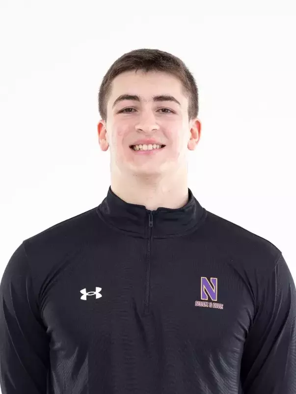 September 12, 2024, Evanston, IL: Members of the Northwestern Swimming and Diving team pose for photos as part of Internal Media Days at Norris Aquatic Center in Evanston, IL on Thursday, September 12, 2024. (Photo by Ryan Kuttler/Northwestern Athletics)