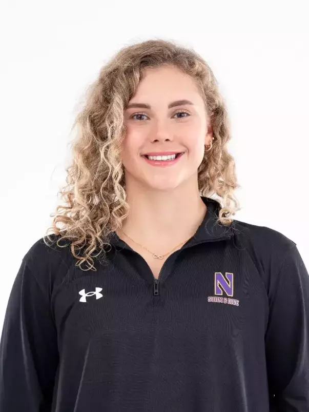 September 12, 2024, Evanston, IL: Members of the Northwestern Swimming and Diving team pose for photos as part of Internal Media Days at Norris Aquatic Center in Evanston, IL on Thursday, September 12, 2024. (Photo by Ryan Kuttler/Northwestern Athletics)