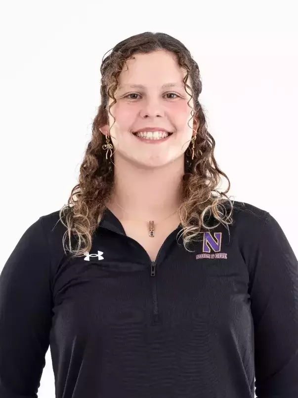 September 12, 2024, Evanston, IL: Members of the Northwestern Swimming and Diving team pose for photos as part of Internal Media Days at Norris Aquatic Center in Evanston, IL on Thursday, September 12, 2024. (Photo by Ryan Kuttler/Northwestern Athletics)