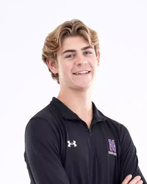 September 12, 2024, Evanston, IL: Members of the Northwestern Swimming and Diving team pose for photos as part of Internal Media Days at Norris Aquatic Center in Evanston, IL on Thursday, September 12, 2024. (Photo by Ryan Kuttler/Northwestern Athletics)