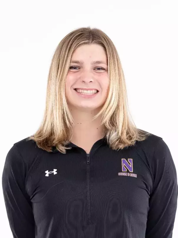 September 12, 2024, Evanston, IL: Members of the Northwestern Swimming and Diving team pose for photos as part of Internal Media Days at Norris Aquatic Center in Evanston, IL on Thursday, September 12, 2024. (Photo by Ryan Kuttler/Northwestern Athletics)