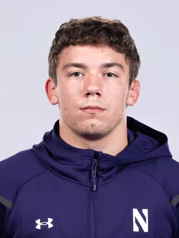October 15, 2025, Evanston, IL: Members of the Northwestern Wrestling team pose for photos as part of Internal Media Days at Welsh-Ryan Arena in Evanston, IL on Wednesday, October 15, 2025. (Photo by Ryan Kuttler/Northwestern Athletics)