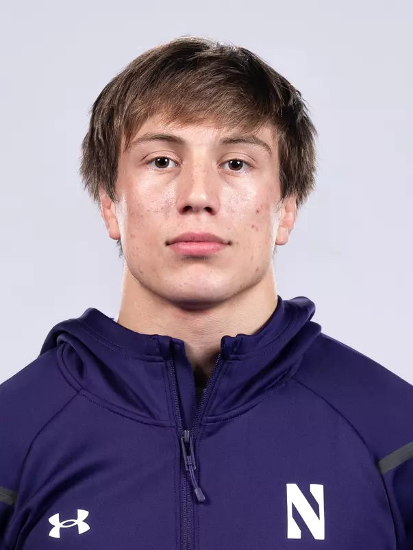 October 15, 2025, Evanston, IL: Members of the Northwestern Wrestling team pose for photos as part of Internal Media Days at Welsh-Ryan Arena in Evanston, IL on Wednesday, October 15, 2025. (Photo by Ryan Kuttler/Northwestern Athletics)