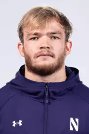 October 15, 2025, Evanston, IL: Members of the Northwestern Wrestling team pose for photos as part of Internal Media Days at Welsh-Ryan Arena in Evanston, IL on Wednesday, October 15, 2025. (Photo by Ryan Kuttler/Northwestern Athletics)