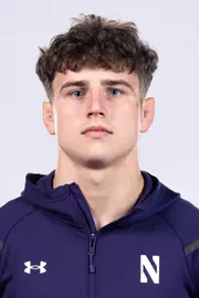 October 15, 2025, Evanston, IL: Members of the Northwestern Wrestling team pose for photos as part of Internal Media Days at Welsh-Ryan Arena in Evanston, IL on Wednesday, October 15, 2025. (Photo by Ryan Kuttler/Northwestern Athletics)